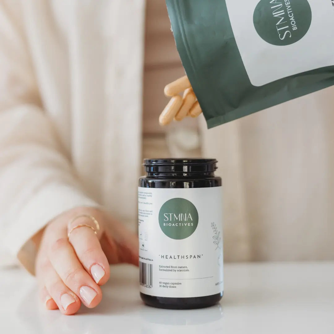 STMNA Bioactives - Healthspan Supplement - Refillable Jar (60 capsules) Stmna