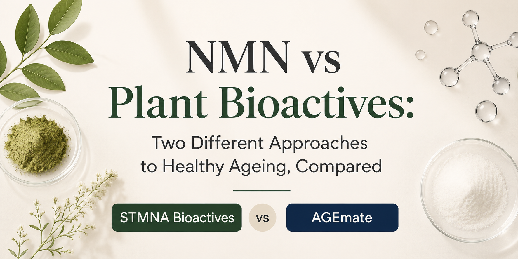  STMNA Bioactives vs AGEmate - longevity supplement comparison