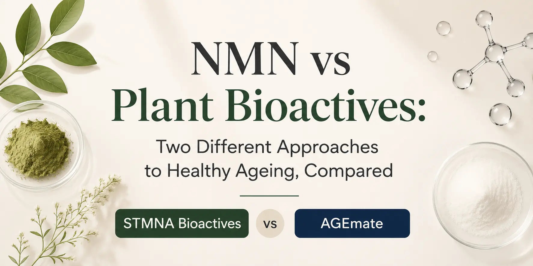  STMNA Bioactives vs AGEmate - longevity supplement comparison