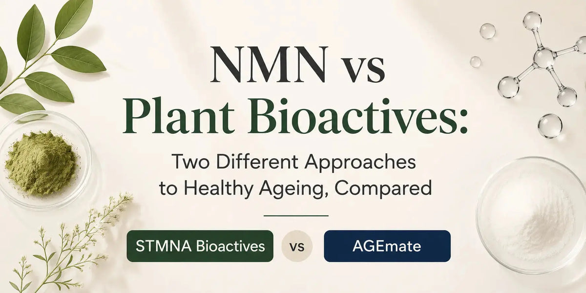 STMNA Bioactives vs AGEmate - longevity supplement comparison
